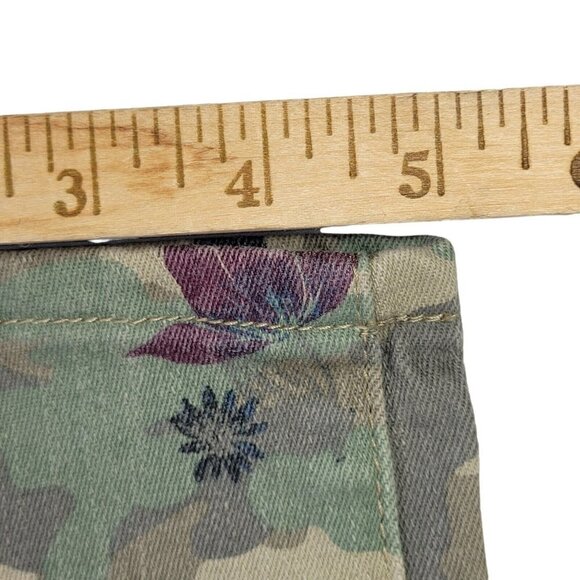 Seven7 Camo Ankle Skinny Jeans Size 8 Floral Mid Rise Green 30X27 Stretch - Picture 11 of 12